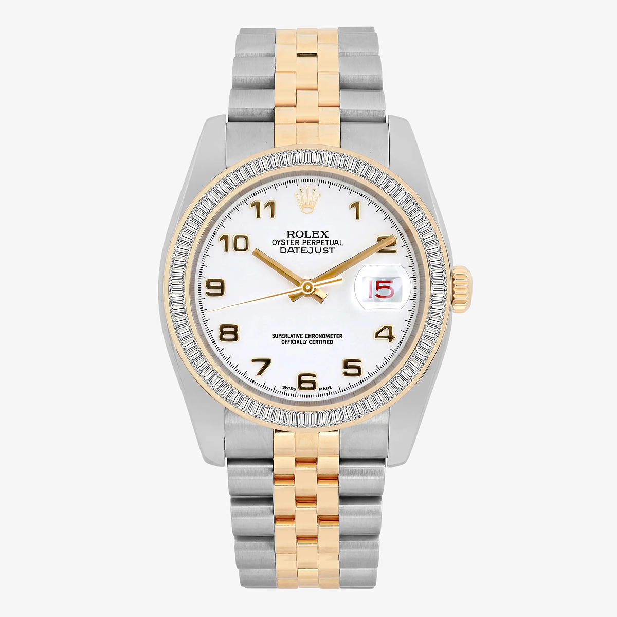 3 ctw Baguette Lab Grown Diamond  Rolex Watch