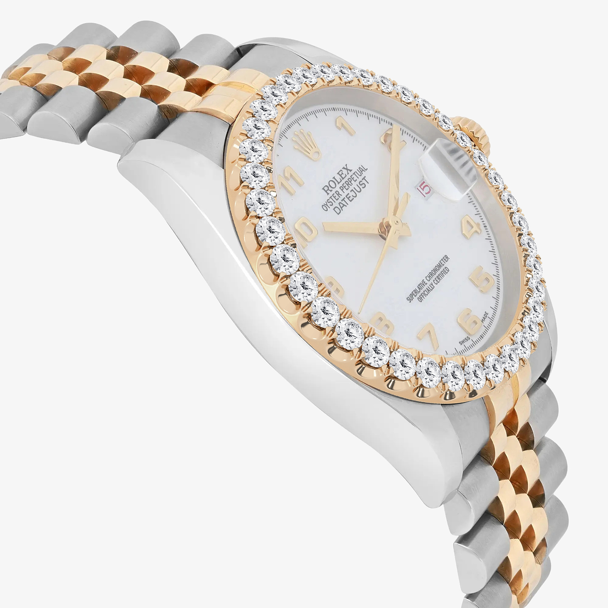 Additional Image 3 for  3 ctw Round Lab Grown Diamond  Rolex Watch
