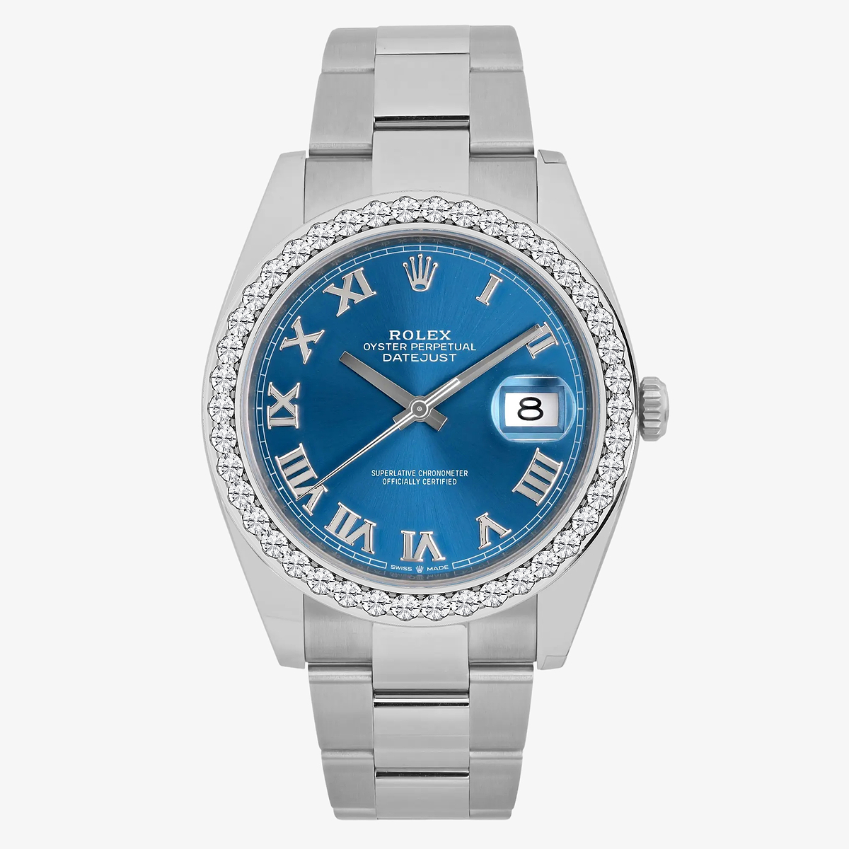 3 ctw Round Lab Grown Diamond  Rolex Watch