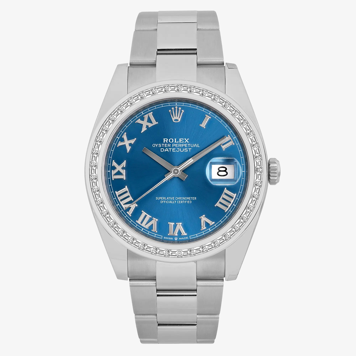 2 7/8 ctw Trapezoid Lab Grown Diamond  Rolex Watch