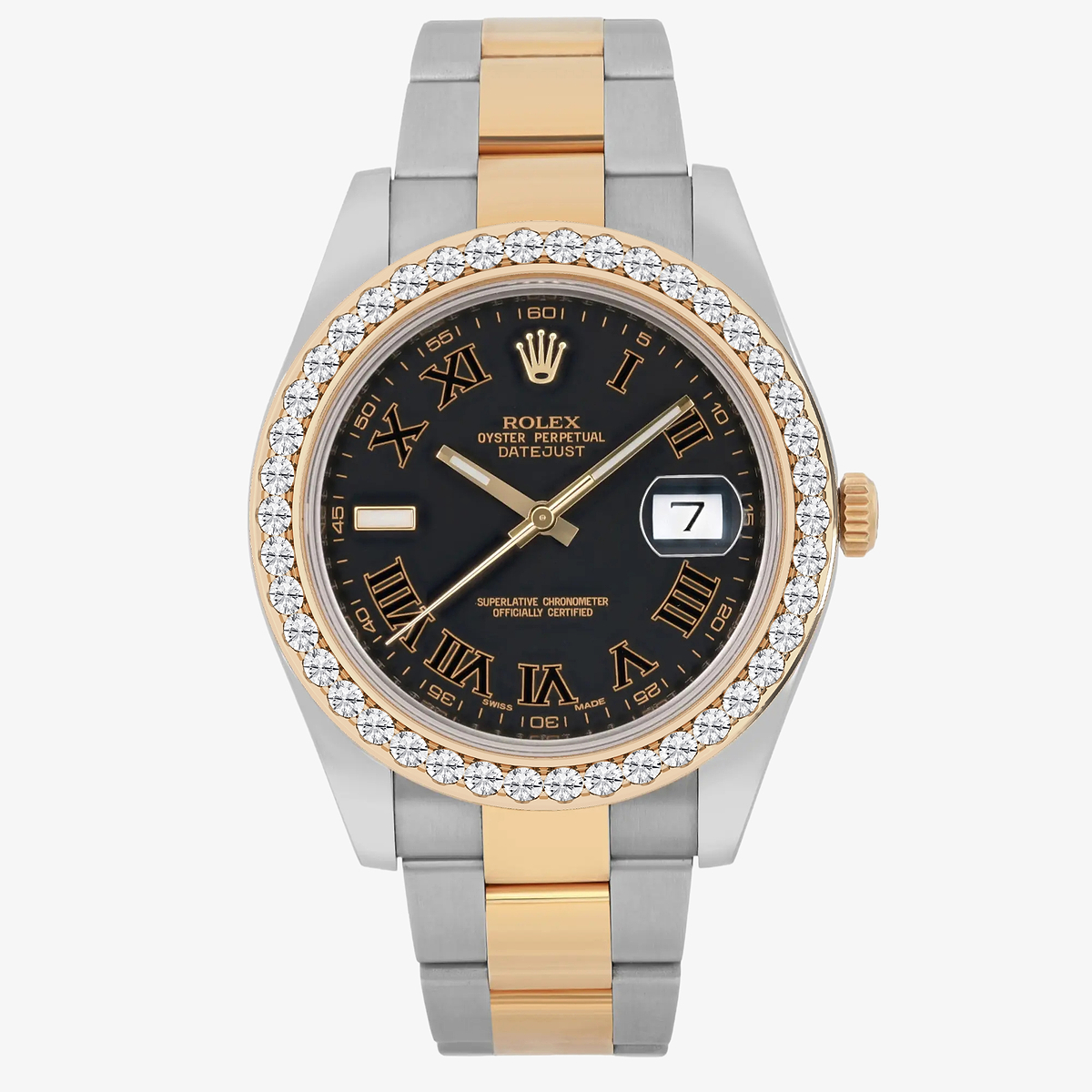3 ctw Round Lab Grown Diamond  Rolex Watch
