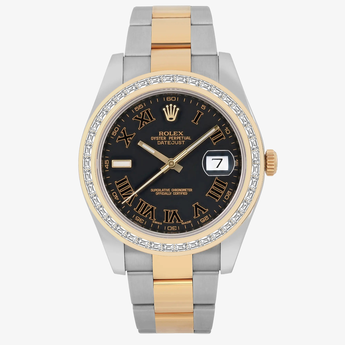 2 7/8 ctw Trapezoid Lab Grown Diamond  Rolex Watch