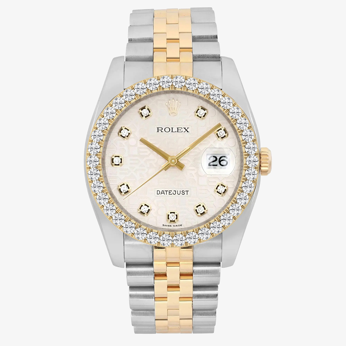 3 ctw Round Lab Grown Diamond  Rolex Watch
