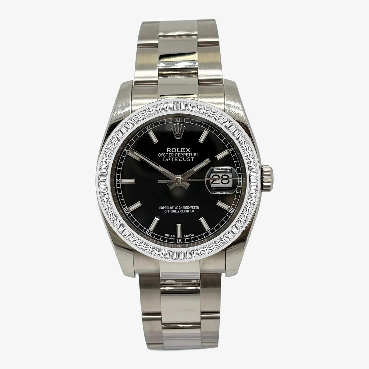 3 ctw Baguette Lab Grown Diamond  Rolex Watch