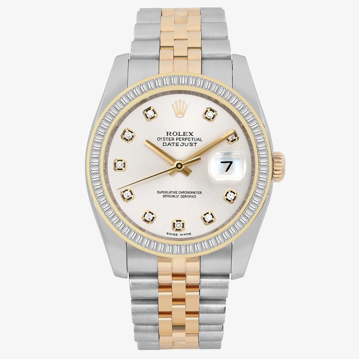 3 ctw Baguette Lab Grown Diamond  Rolex Watch