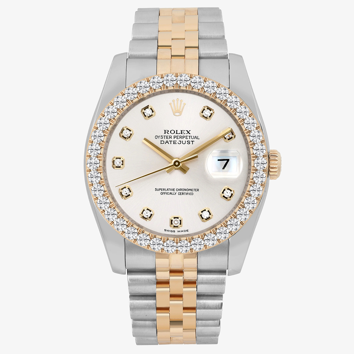 3 ctw Round Lab Grown Diamond  Rolex Watch