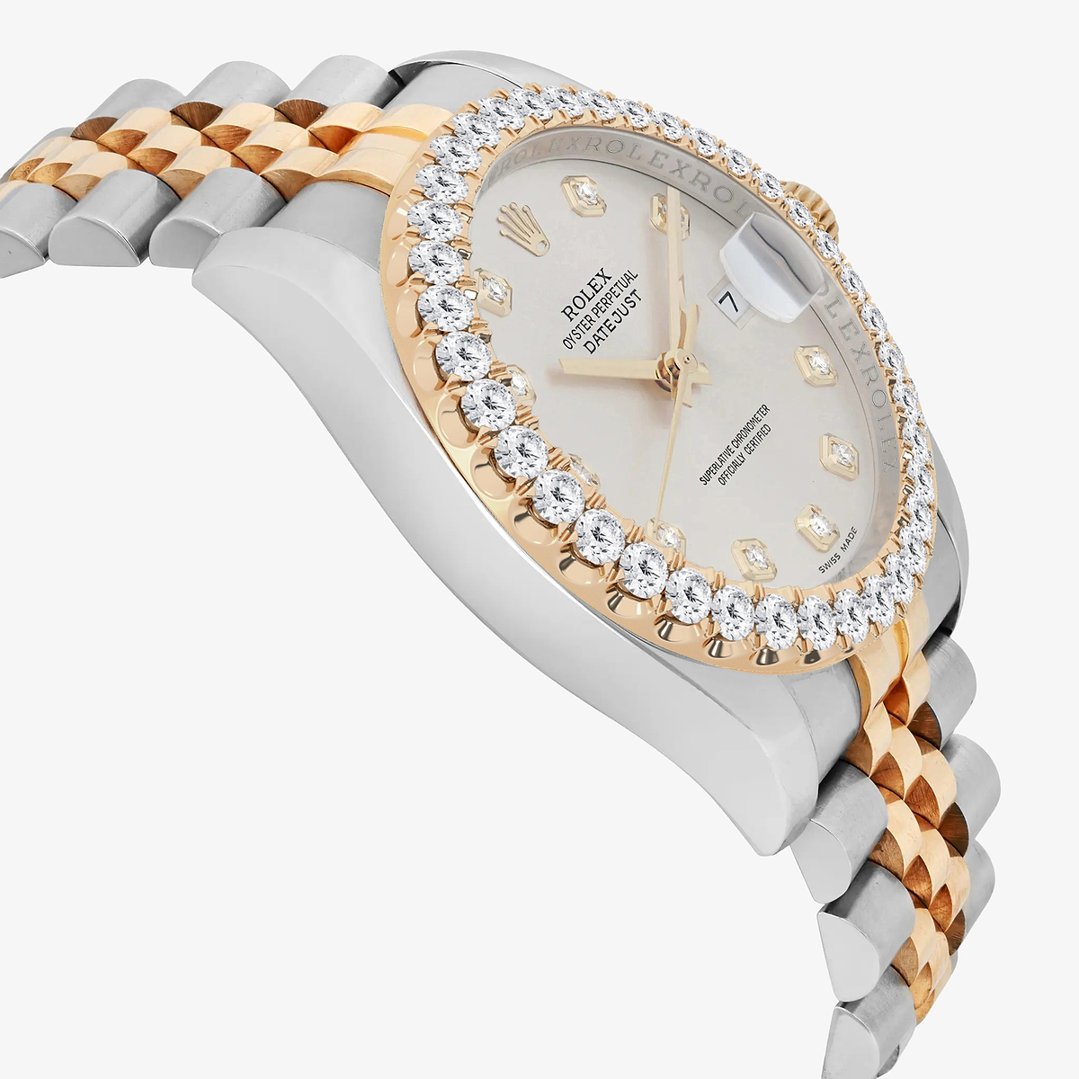 Additional Image 3 for  3 ctw Round Lab Grown Diamond  Rolex Watch