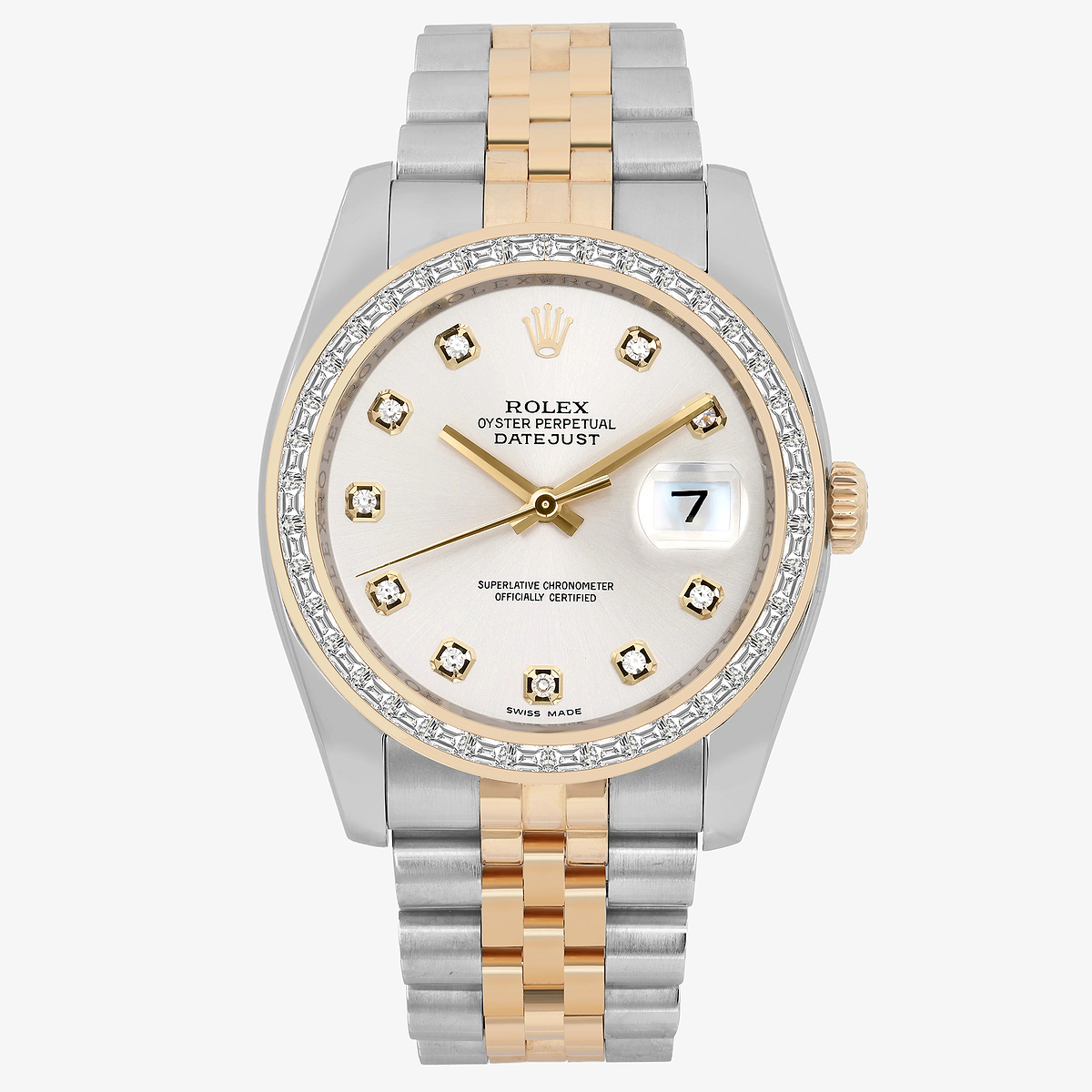 2 2/3 ctw Trapezoid Lab Grown Diamond  Rolex Watch