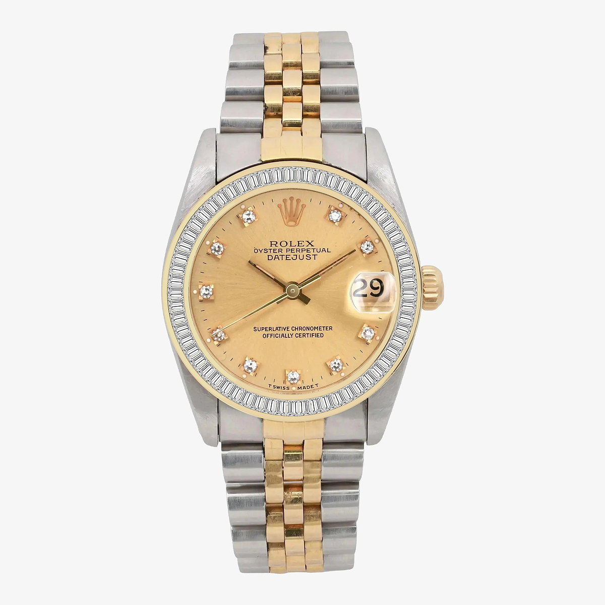 1 1/2 ctw Baguette Lab Grown Diamond  Rolex Watch