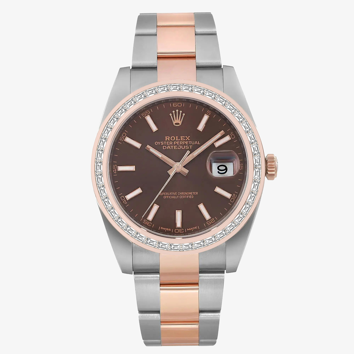 2 7/8 ctw Trapezoid Lab Grown Diamond  Rolex Watch