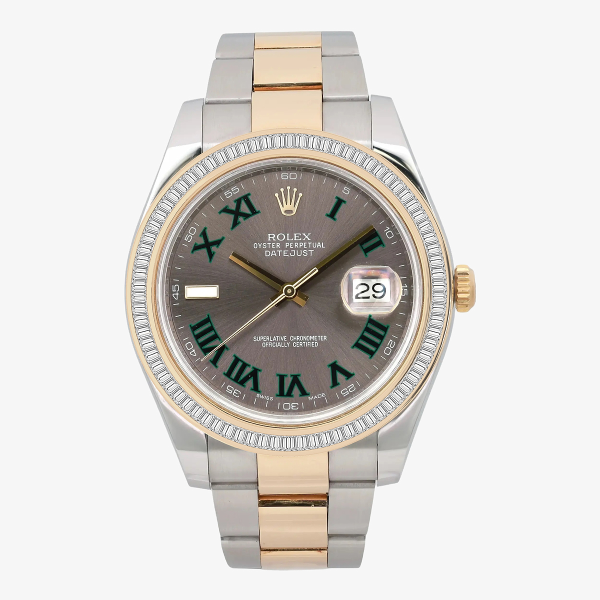 2 1/3 ctw Baguette Lab Grown Diamond  Rolex Watch