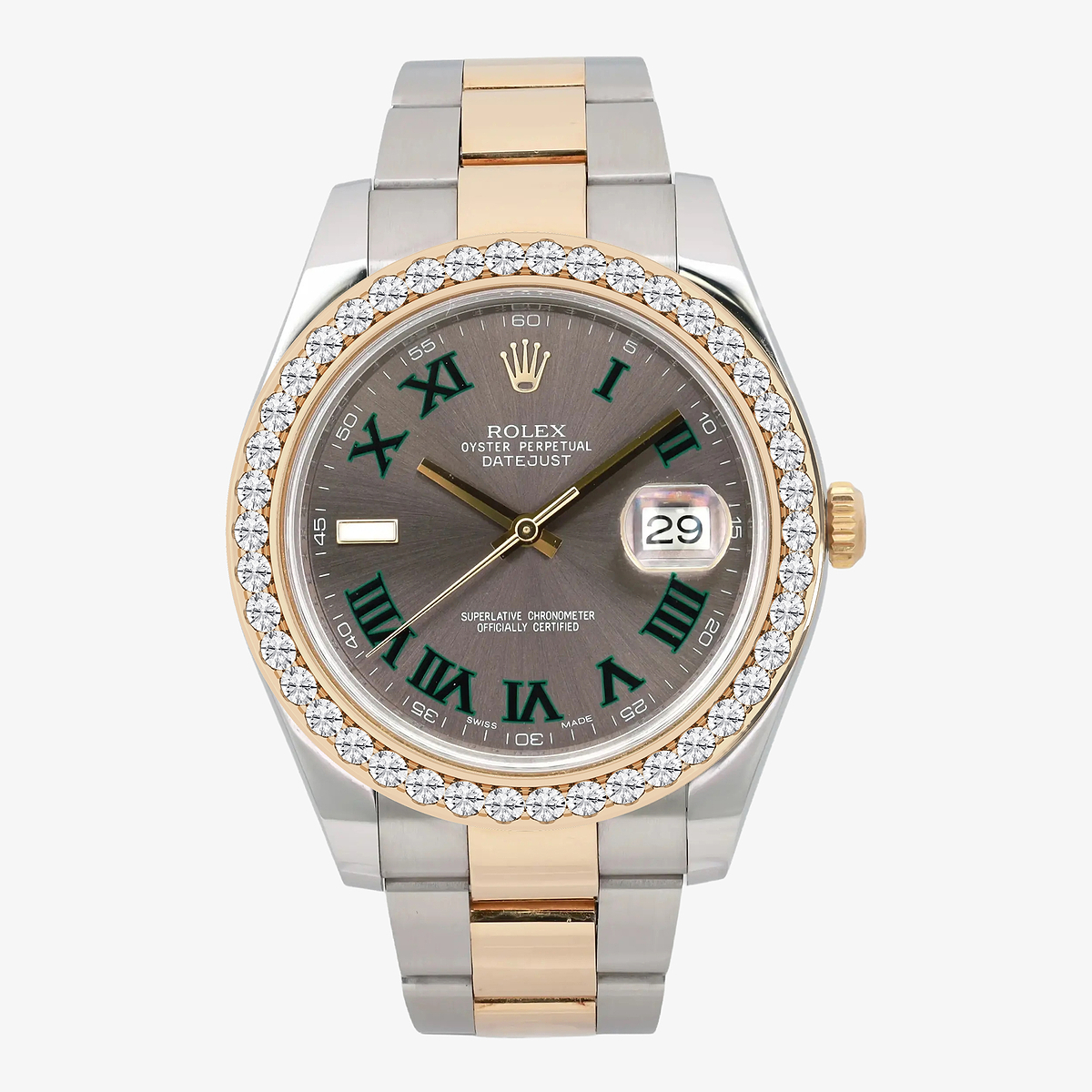 3 ctw Round Lab Grown Diamond  Rolex Watch
