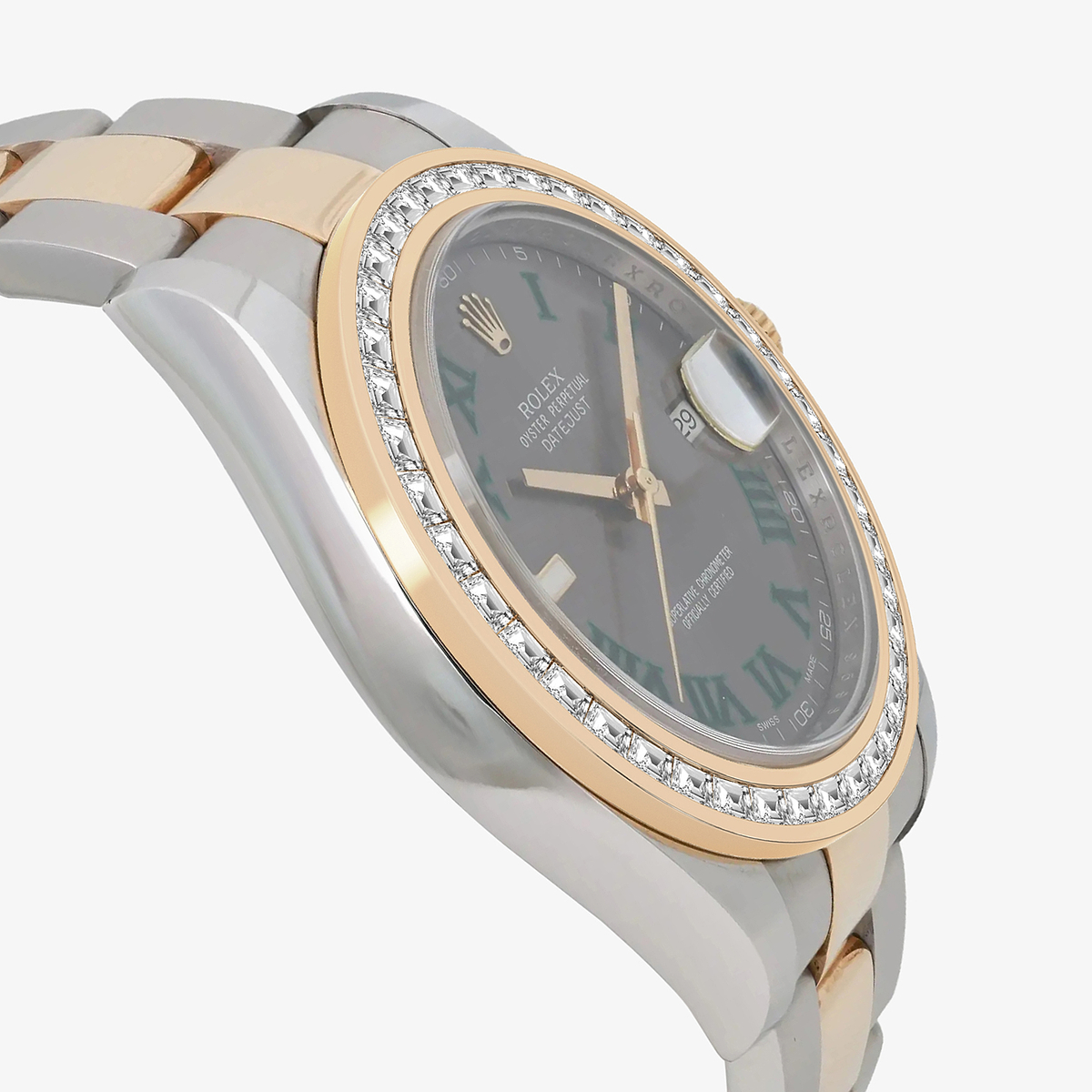 Additional Image 2 for  2 7/8 ctw Trapezoid Lab Grown Diamond  Rolex Watch