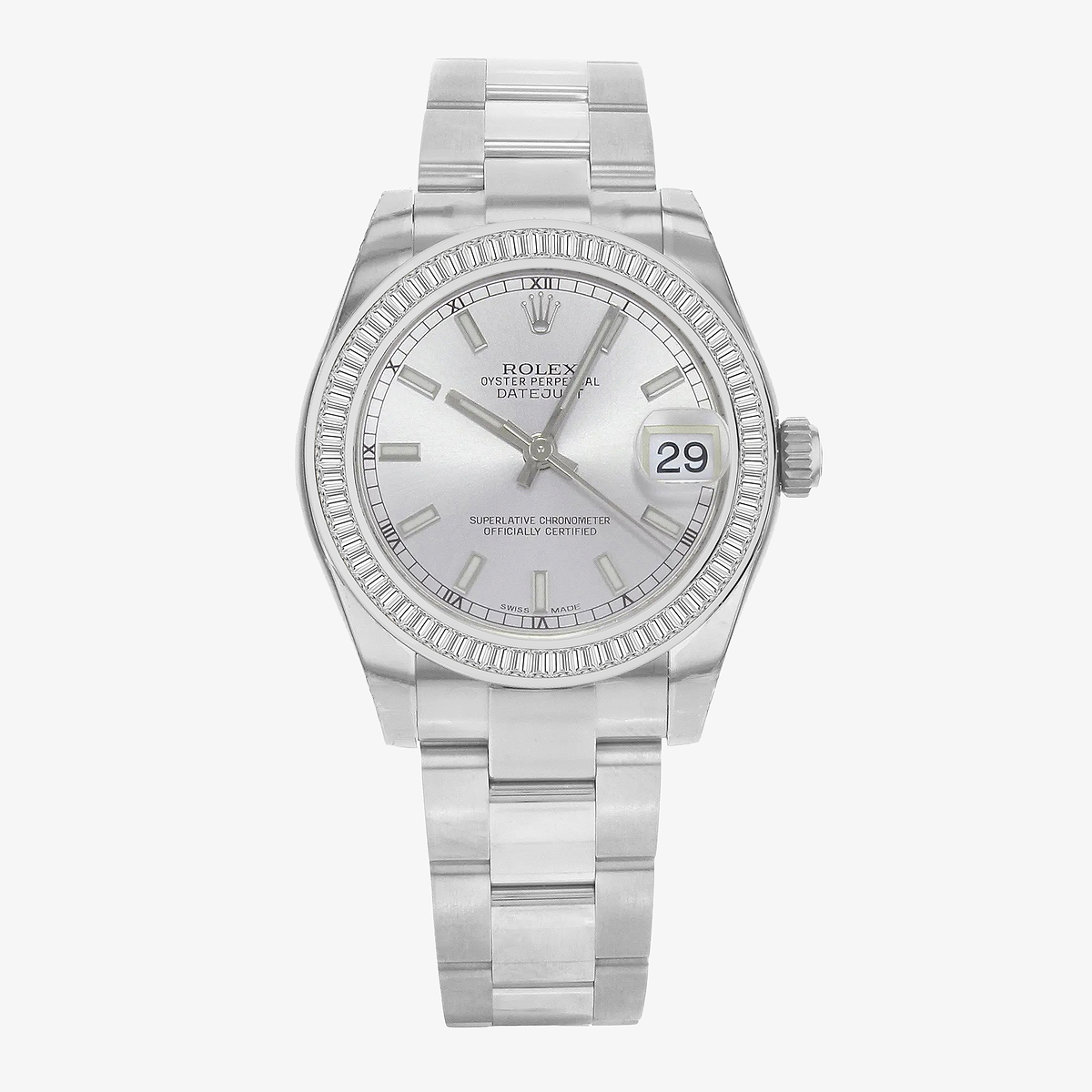 1 1/2 ctw Baguette Lab Grown Diamond  Rolex Watch