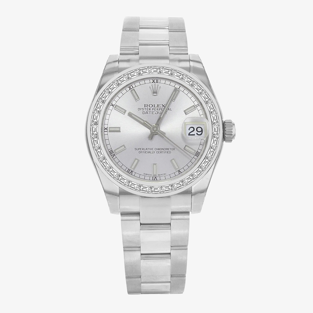 2 1/4 ctw Trapezoid Lab Grown Diamond  Rolex Watch