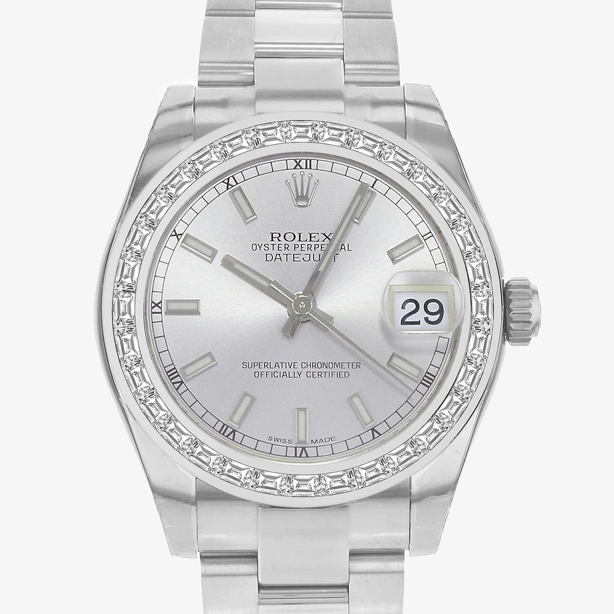 Additional Image 1 for  2 1/4 ctw Trapezoid Lab Grown Diamond  Rolex Watch