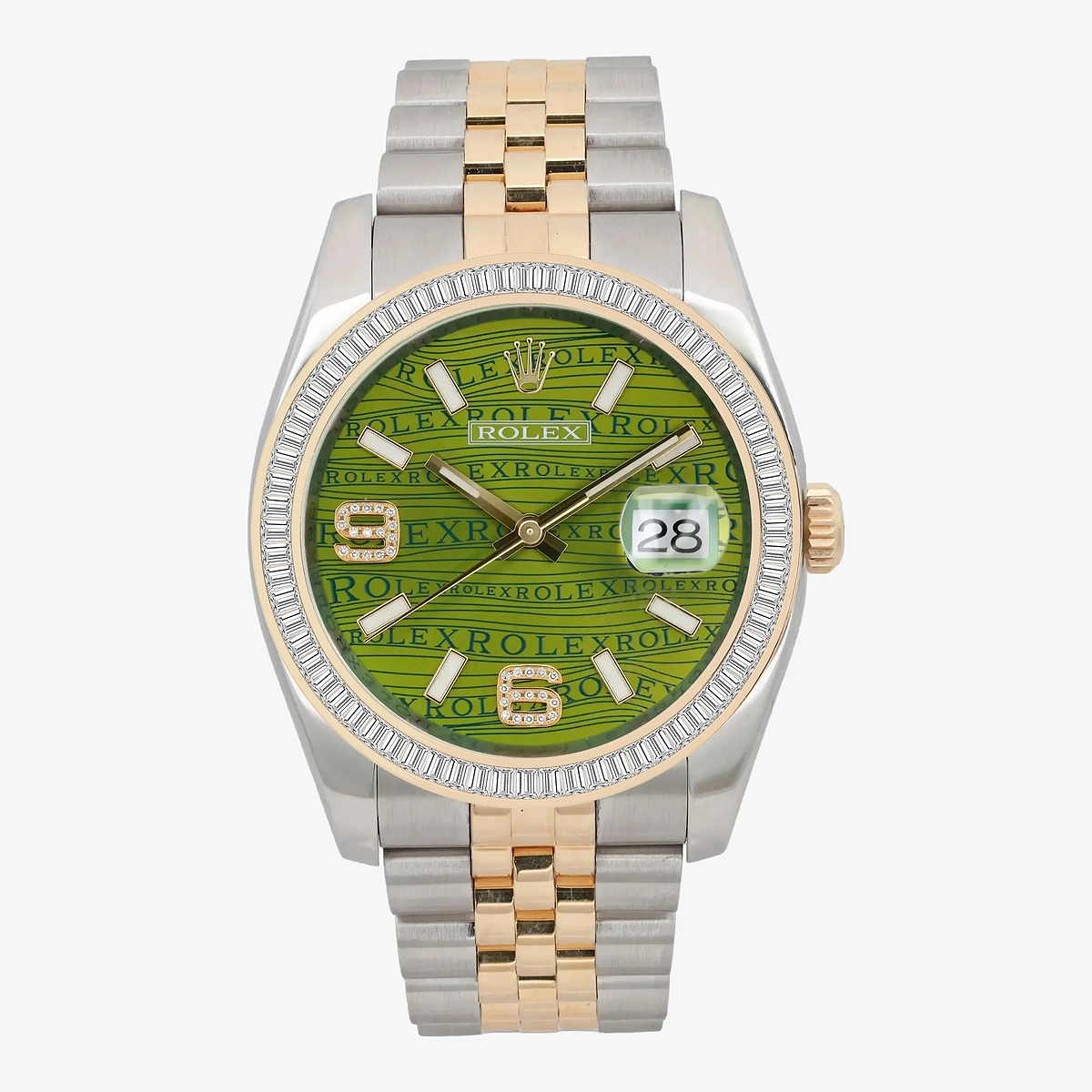 3 ctw Baguette Lab Grown Diamond  Rolex Watch