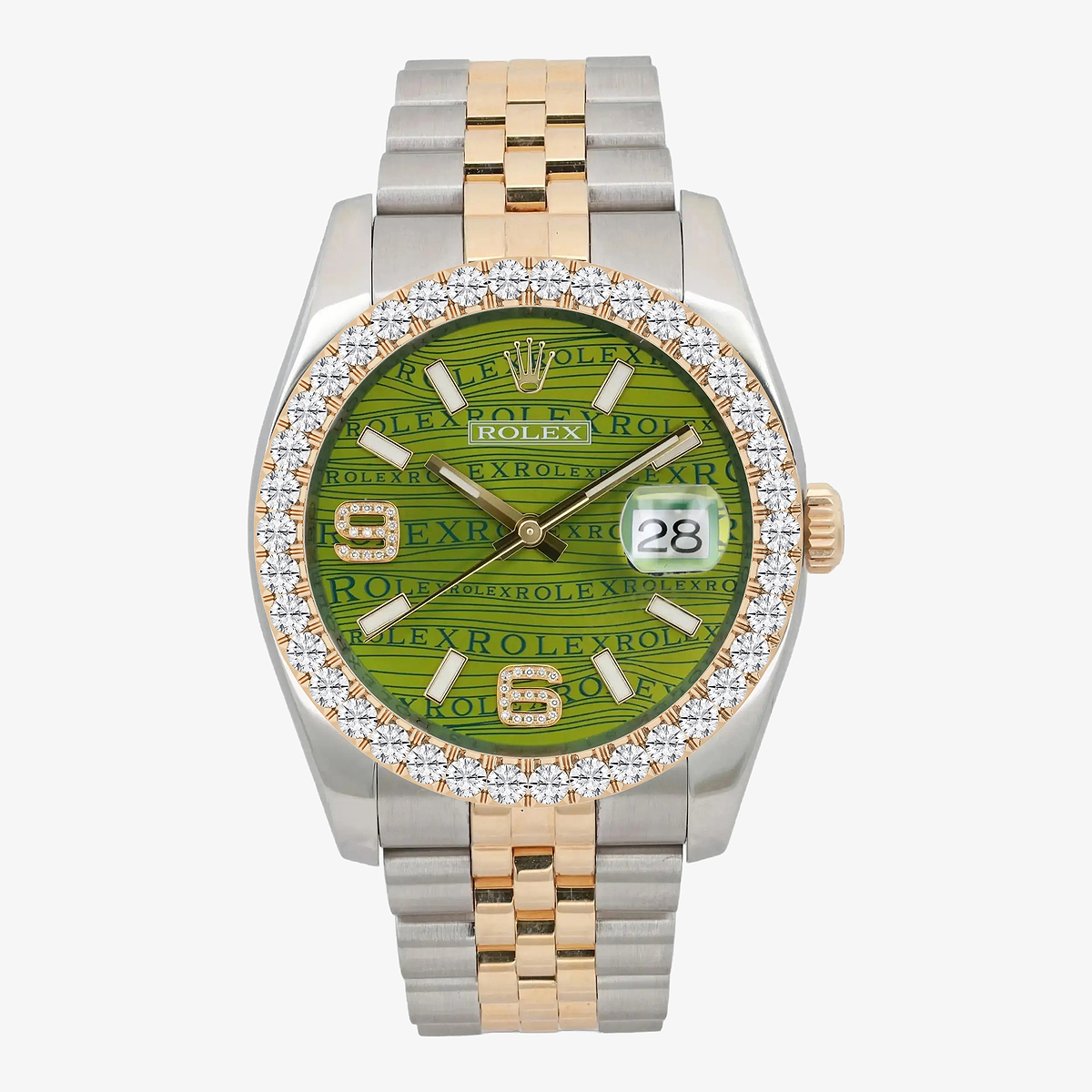 3 ctw Round Lab Grown Diamond  Rolex Watch