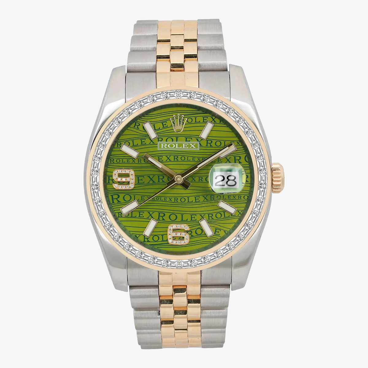 2 2/3 ctw Trapezoid Lab Grown Diamond  Rolex Watch