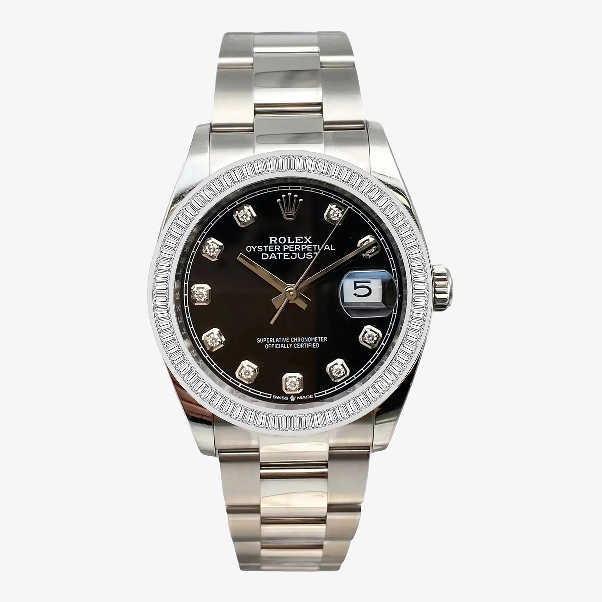 3 ctw Baguette Lab Grown Diamond  Rolex Watch