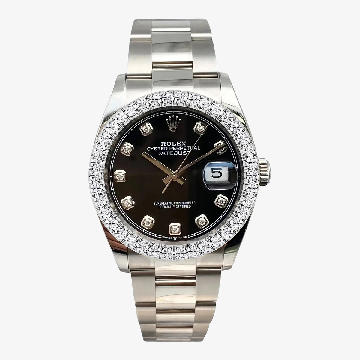 3 ctw Round Lab Grown Diamond  Rolex Watch
