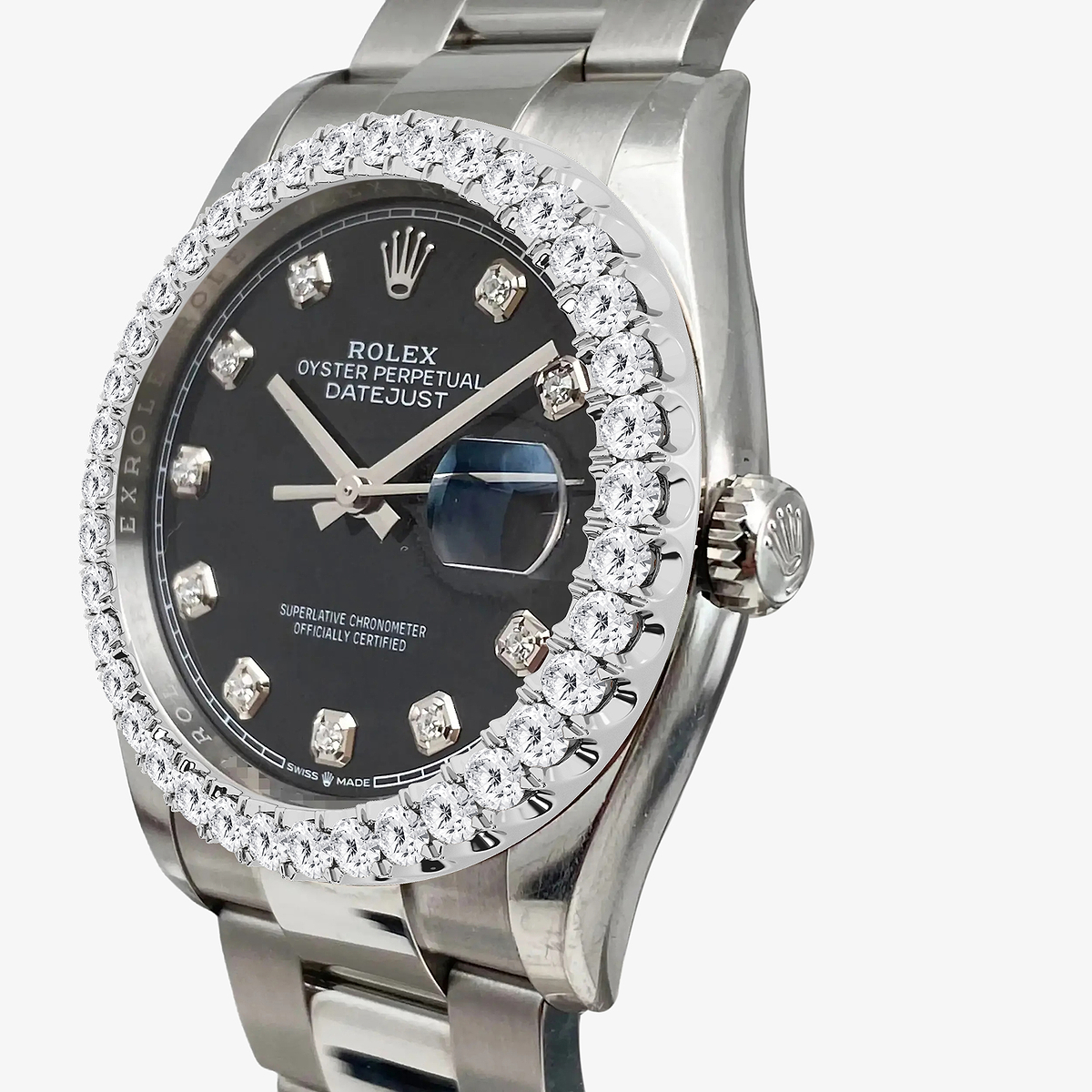Additional Image 1 for  3 ctw Round Lab Grown Diamond  Rolex Watch