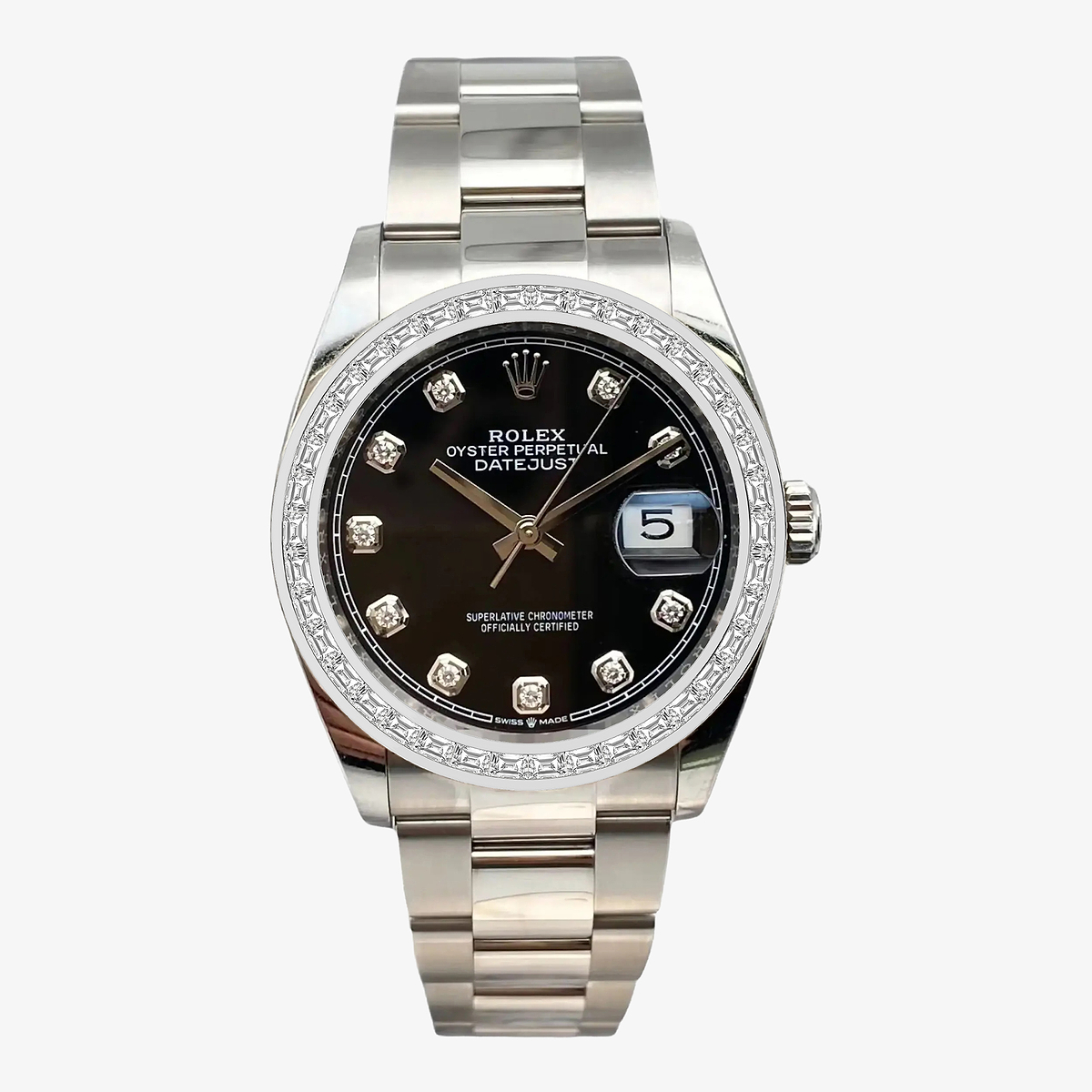 2 2/3 ctw Trapezoid Lab Grown Diamond  Rolex Watch