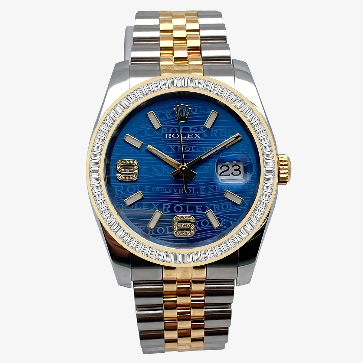 3 ctw Baguette Lab Grown Diamond  Rolex Watch