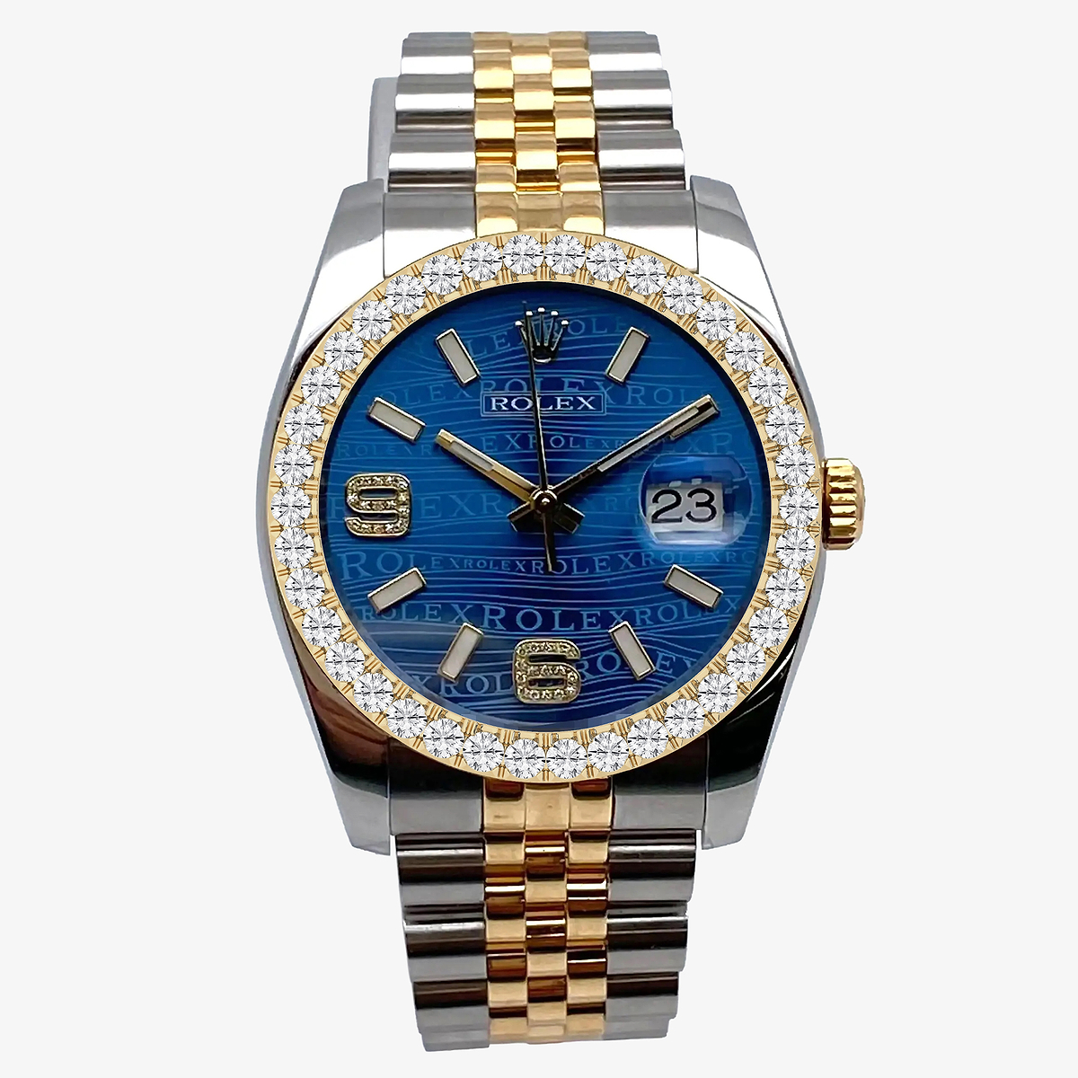 3 ctw Round Lab Grown Diamond  Rolex Watch