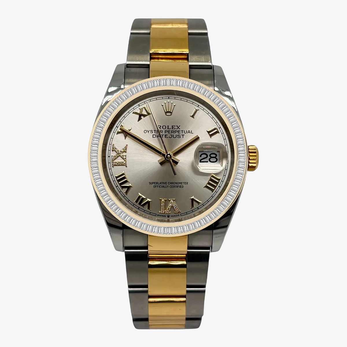 2 1/3 ctw Baguette Lab Grown Diamond  Rolex Watch