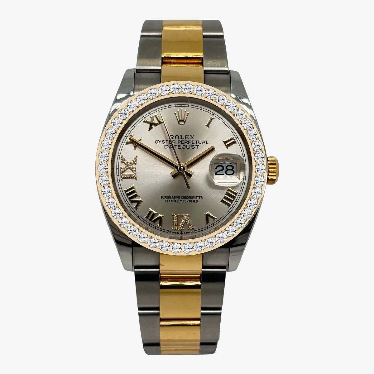 3 ctw Round Lab Grown Diamond  Rolex Watch