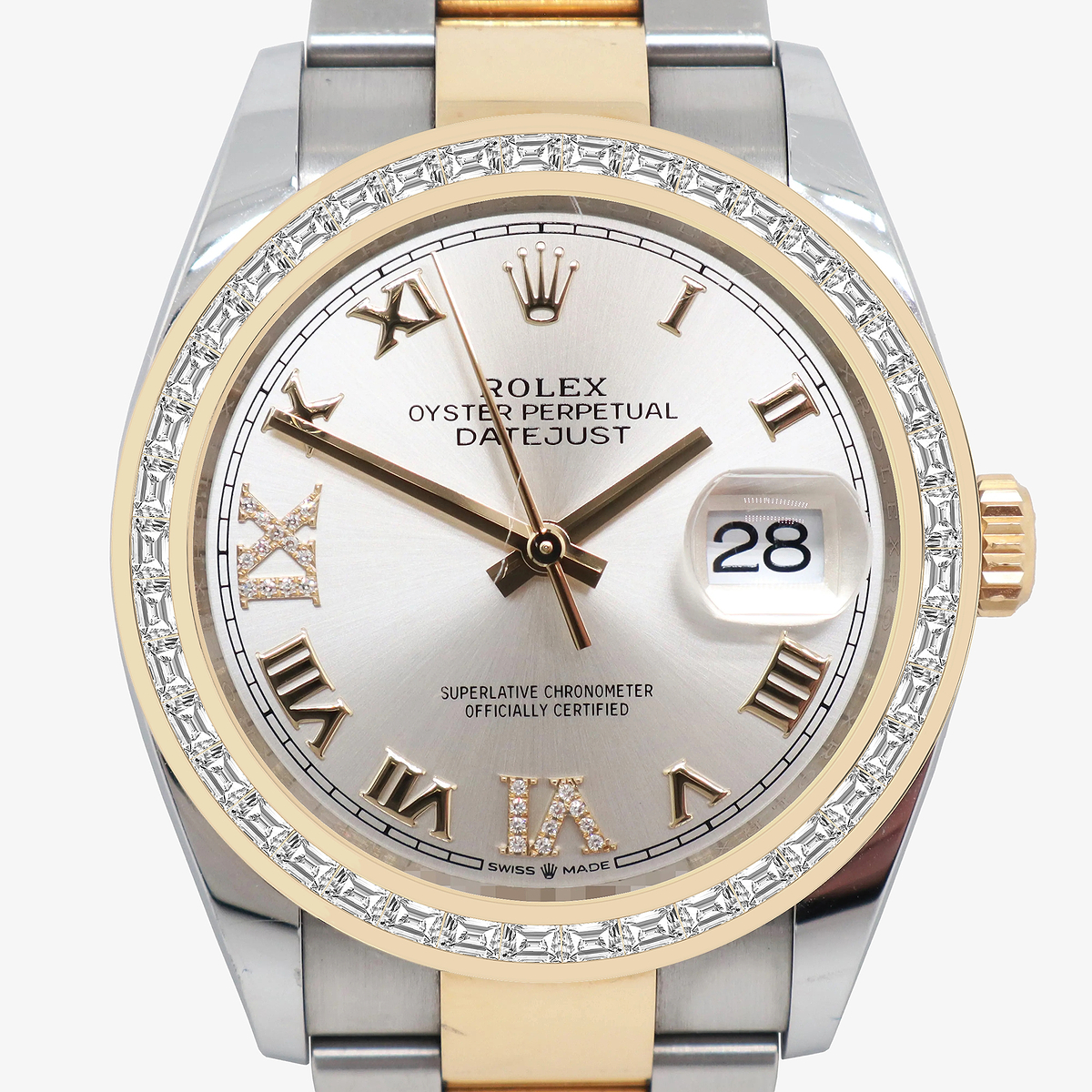 Additional Image 1 for  2 7/8 ctw Trapezoid Lab Grown Diamond  Rolex Watch