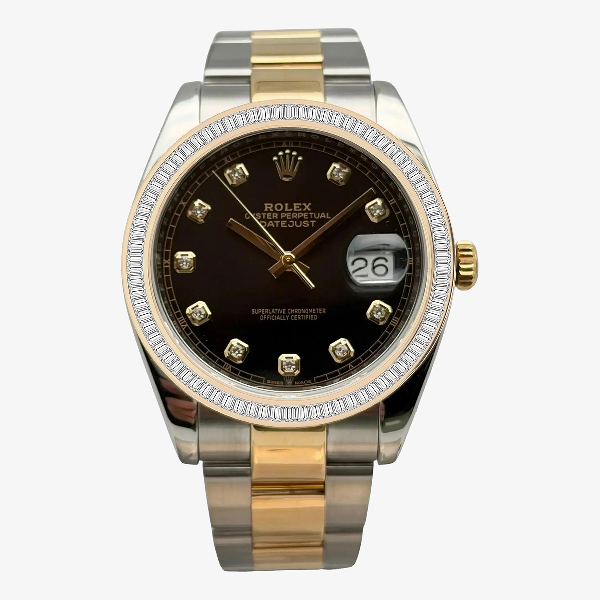 2 1/3 ctw Baguette Lab Grown Diamond  Rolex Watch