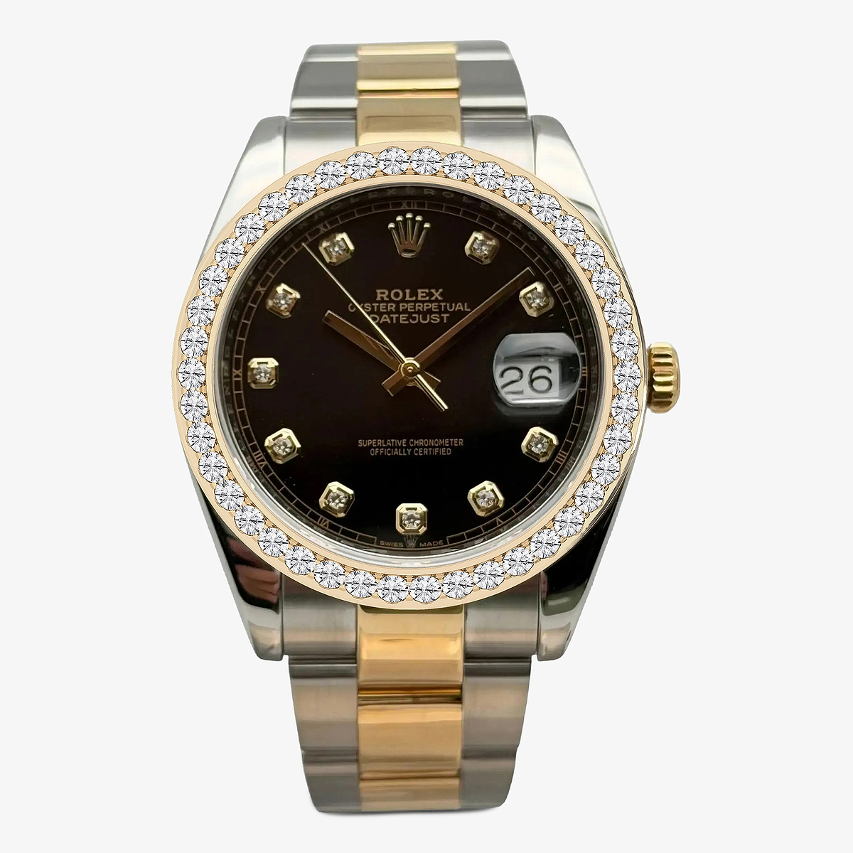 3 ctw Round Lab Grown Diamond  Rolex Watch