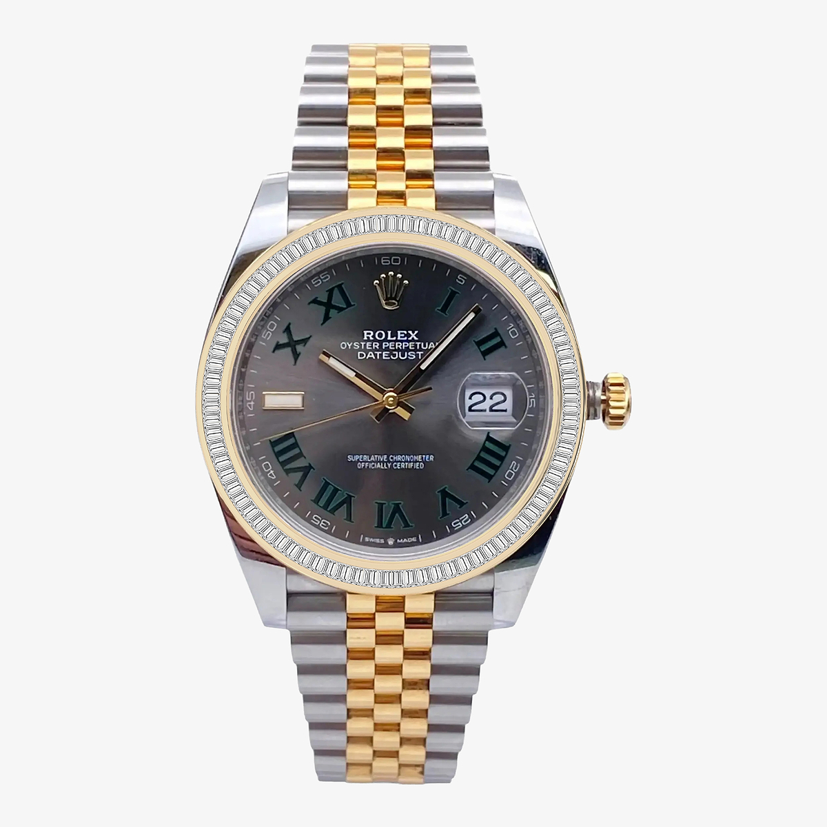 2 1/3 ctw Baguette Lab Grown Diamond  Rolex Watch