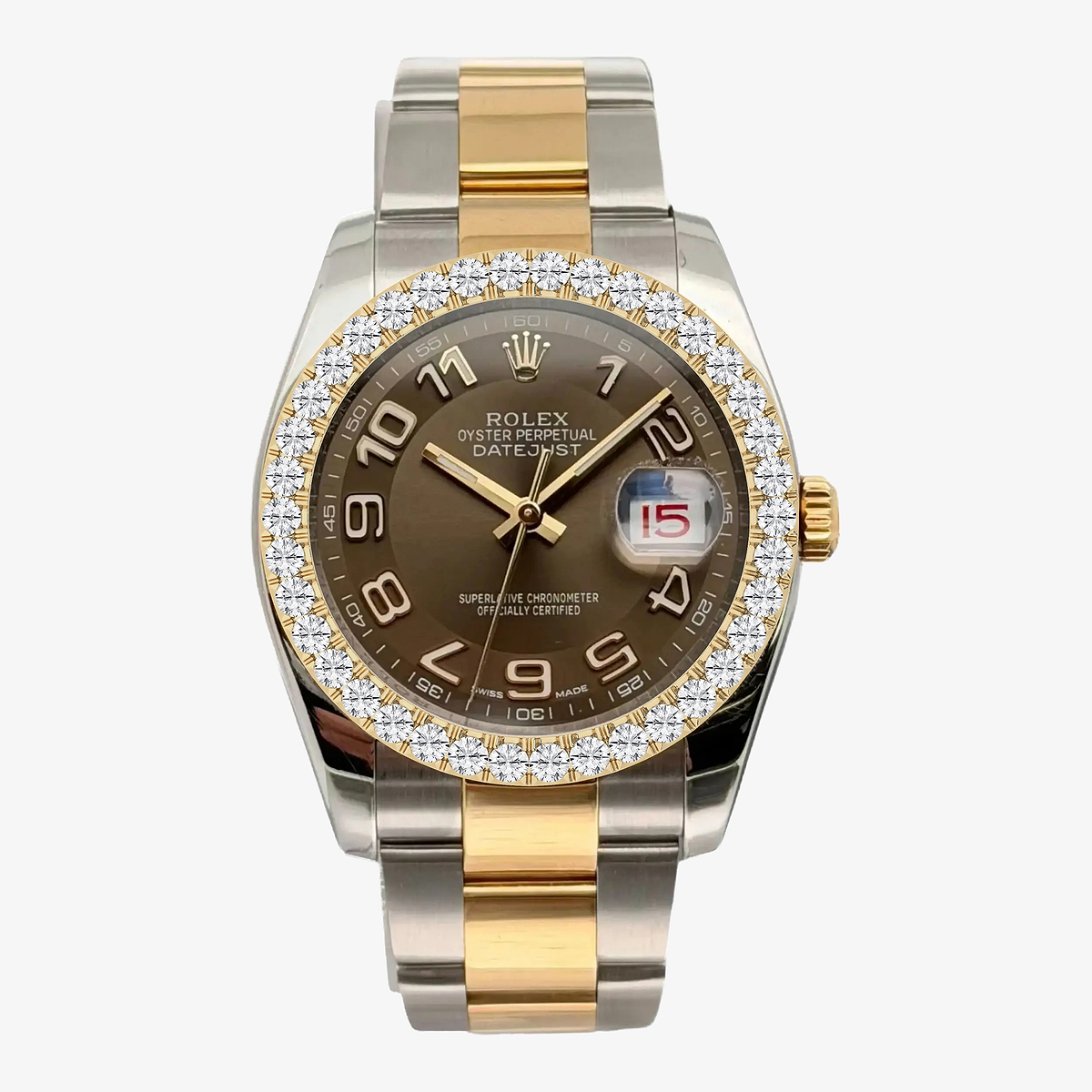 3 ctw Round Lab Grown Diamond  Rolex Watch