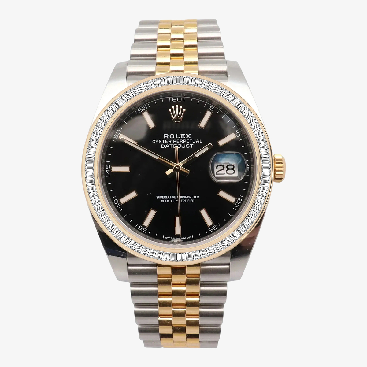 2 1/3 ctw Baguette Lab Grown Diamond  Rolex Watch