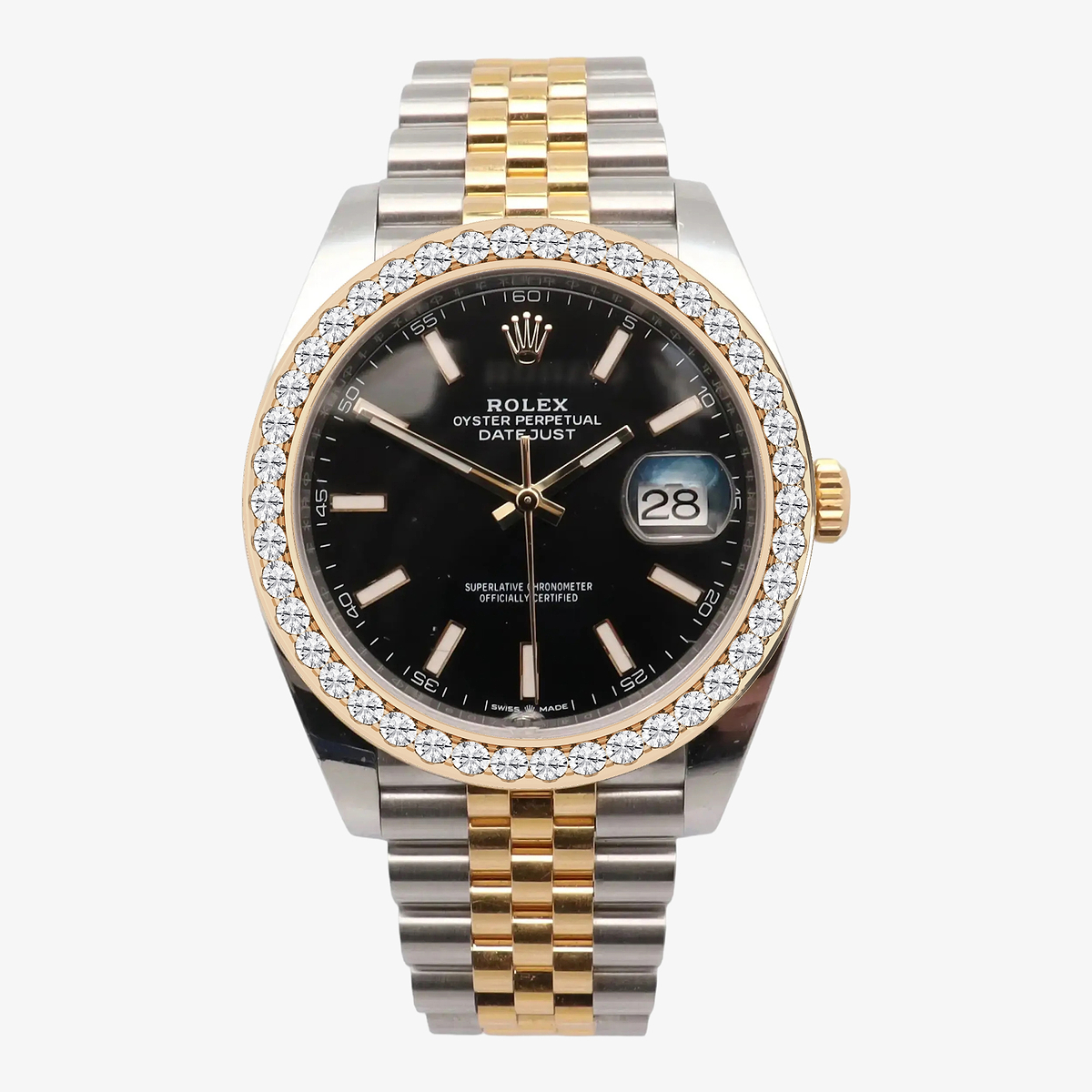 3 ctw Round Lab Grown Diamond  Rolex Watch