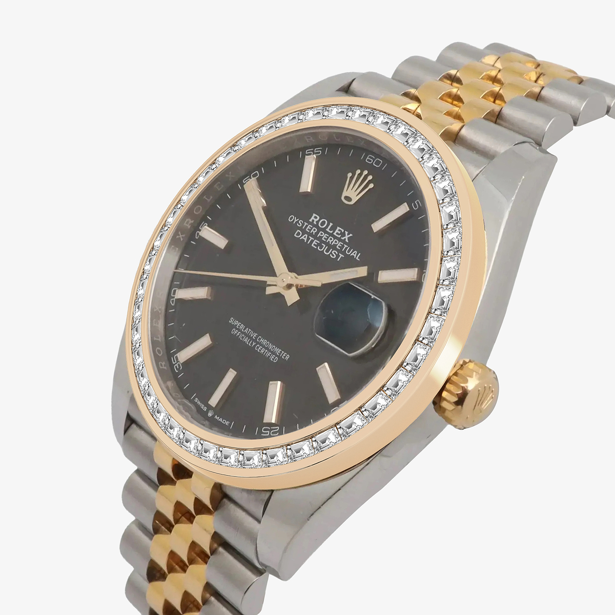Additional Image 1 for  2 7/8 ctw Trapezoid Lab Grown Diamond  Rolex Watch