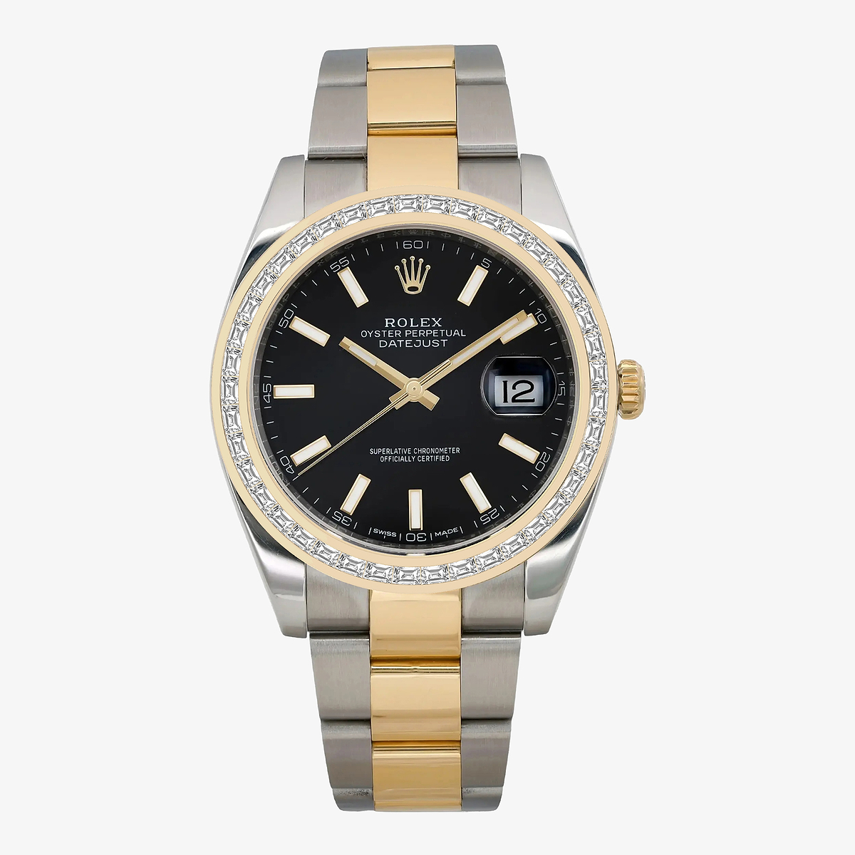 2 7/8 ctw Trapezoid Lab Grown Diamond  Rolex Watch