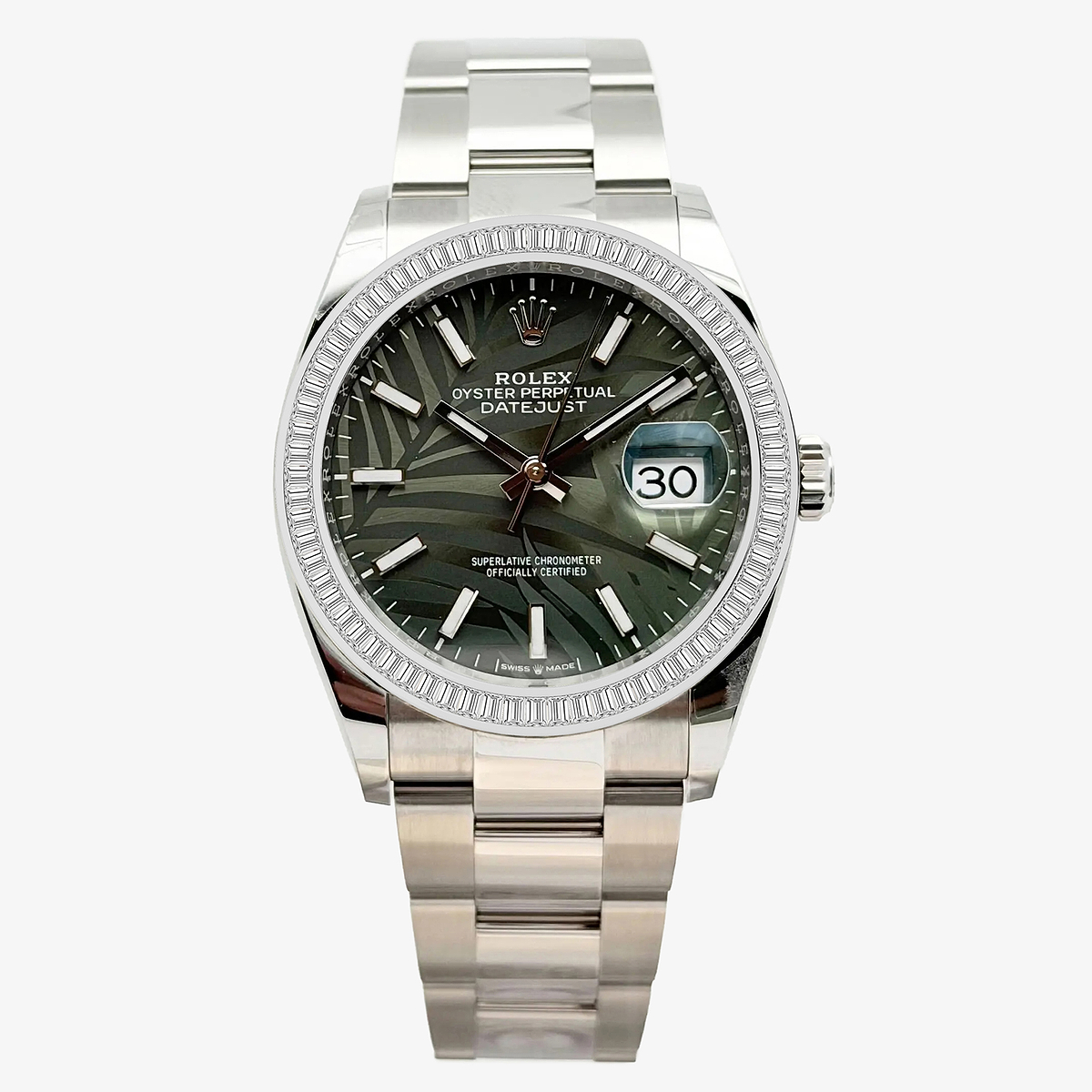 3 ctw Baguette Lab Grown Diamond  Rolex Watch