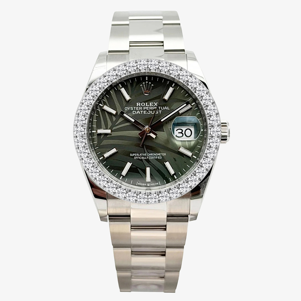 3 ctw Round Lab Grown Diamond  Rolex Watch