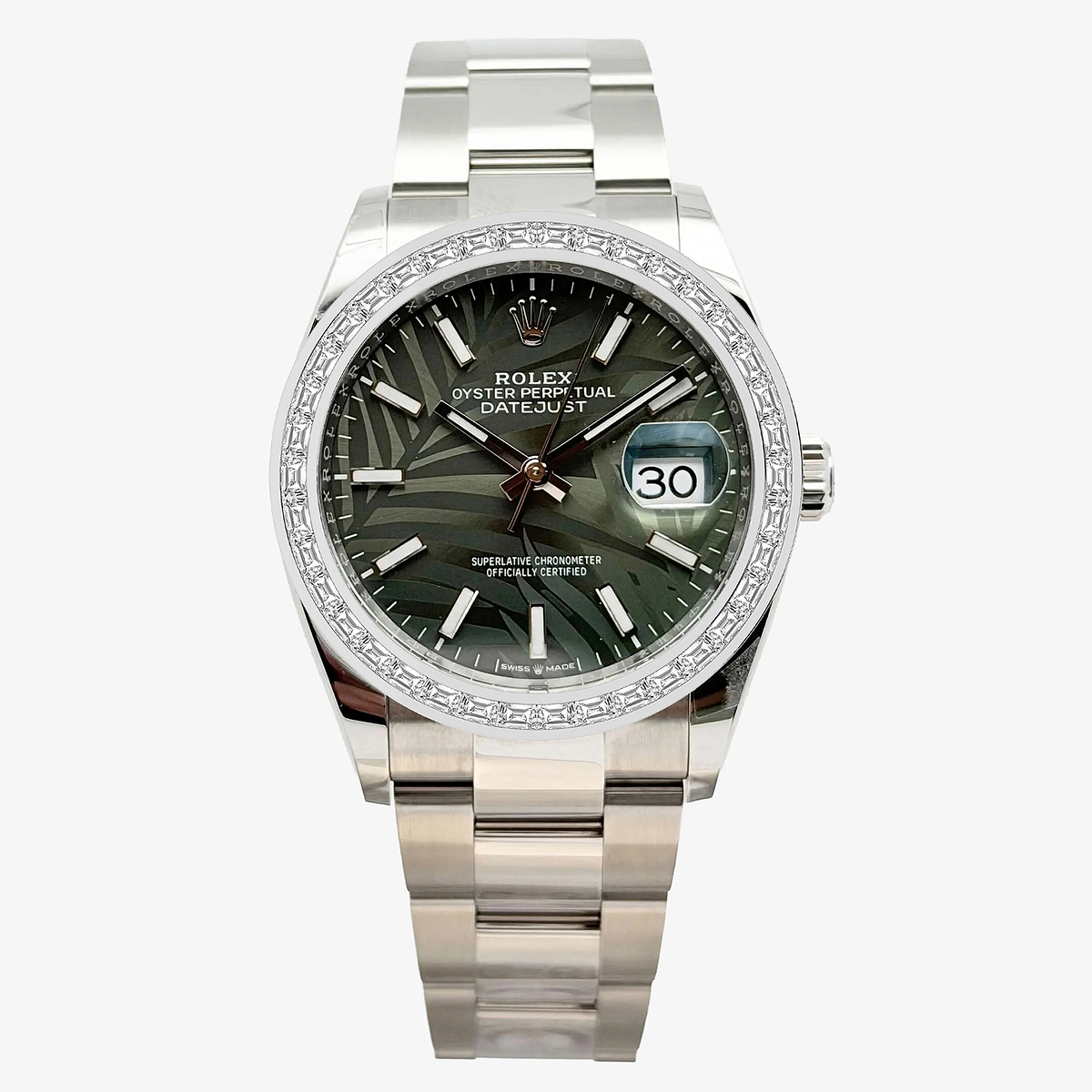 2 2/3 ctw Trapezoid Lab Grown Diamond  Rolex Watch