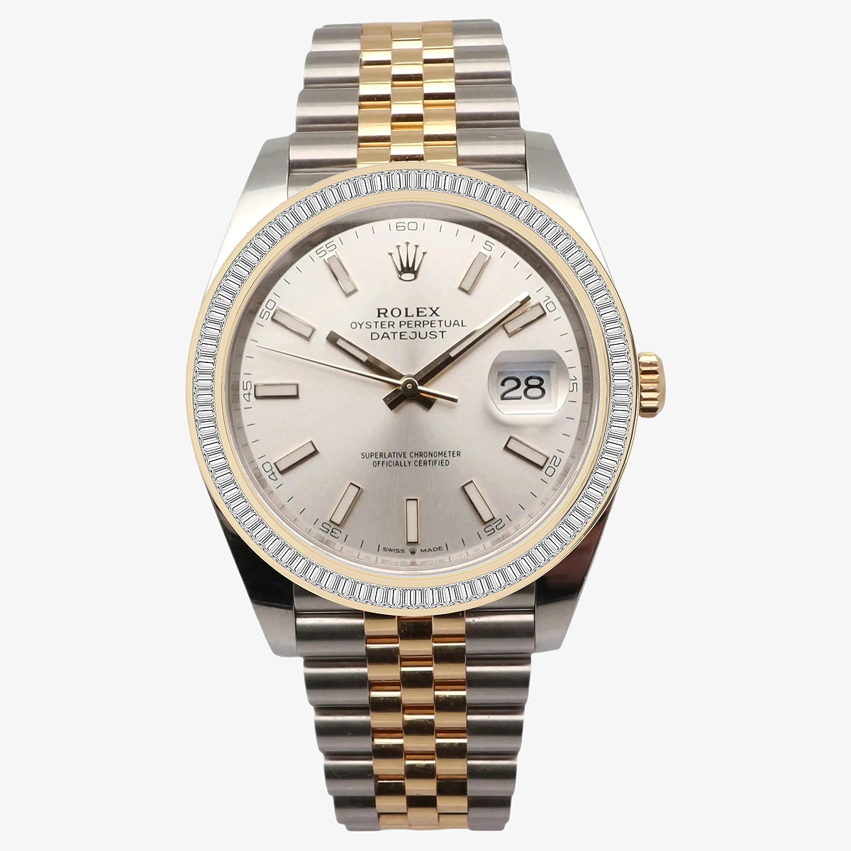 2 1/3 ctw Baguette Lab Grown Diamond  Rolex Watch