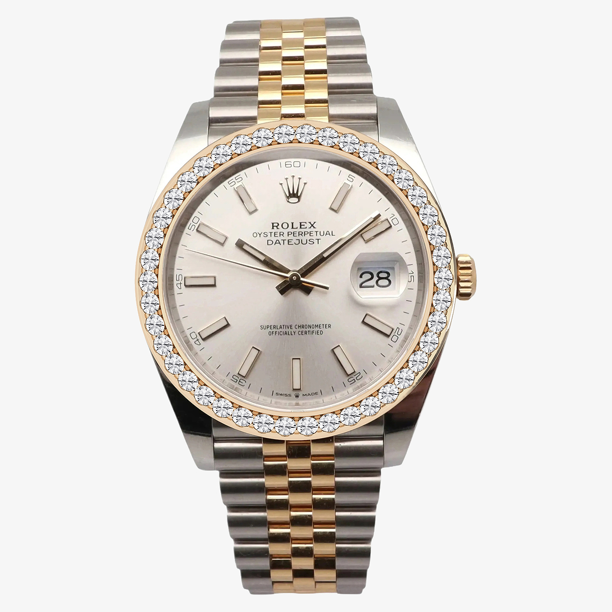 3 ctw Round Lab Grown Diamond  Rolex Watch