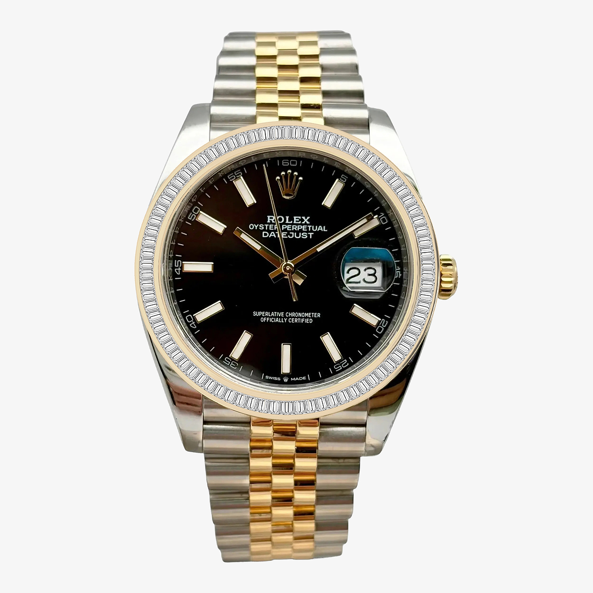 2 1/3 ctw Baguette Lab Grown Diamond  Rolex Watch