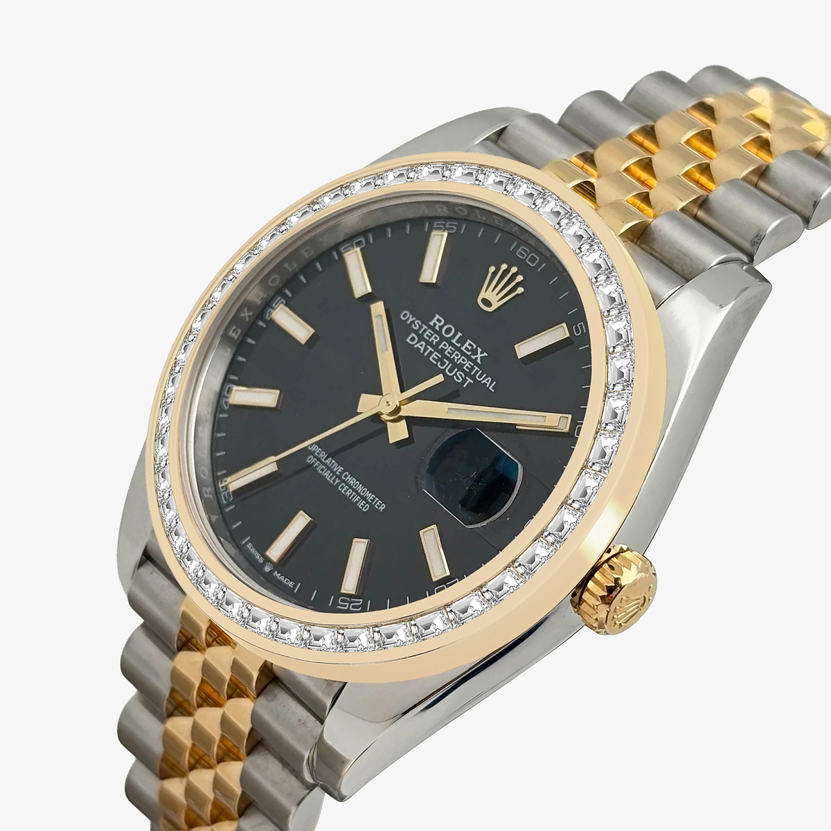 Additional Image 1 for  2 7/8 ctw Trapezoid Lab Grown Diamond  Rolex Watch