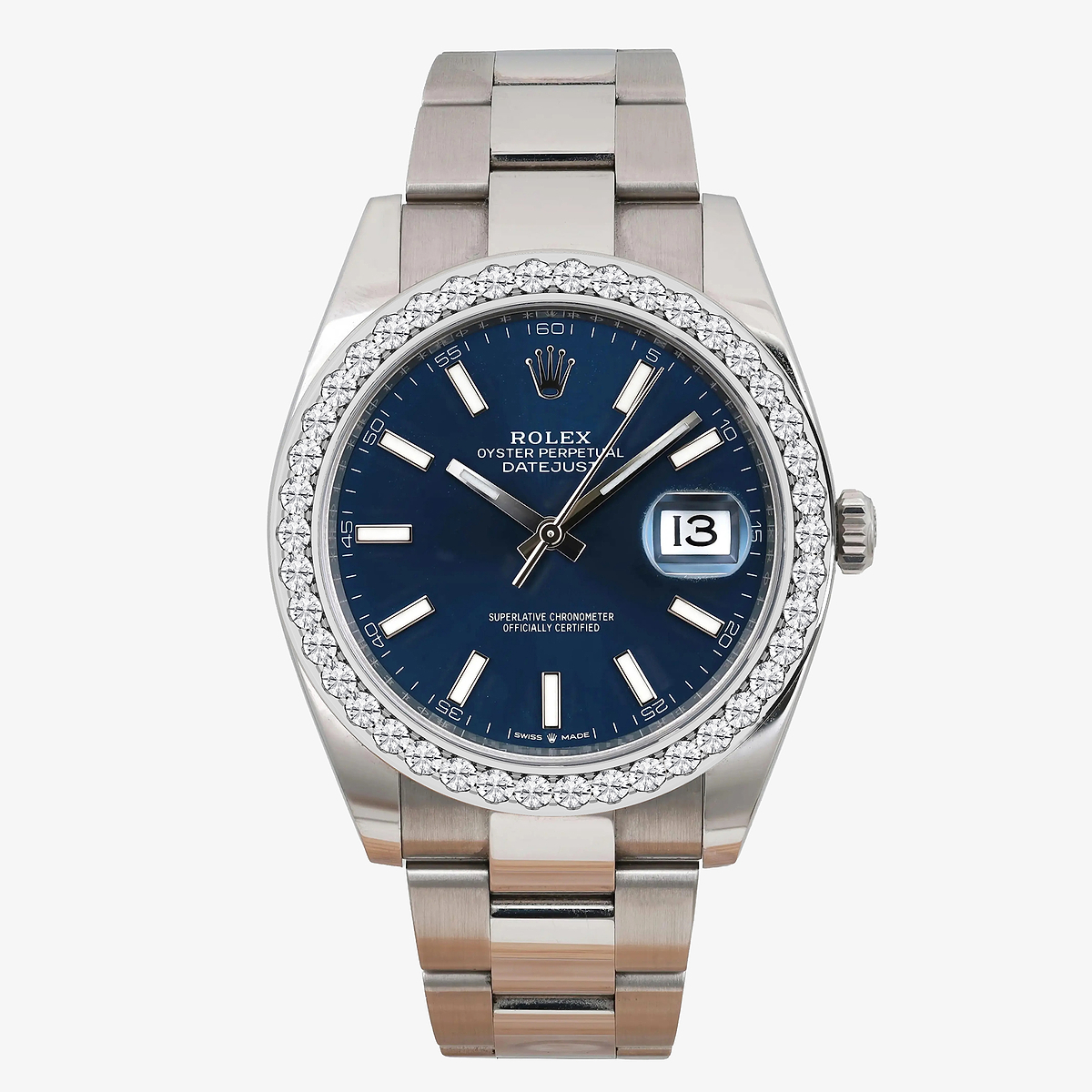 3 ctw Round Lab Grown Diamond  Rolex Watch