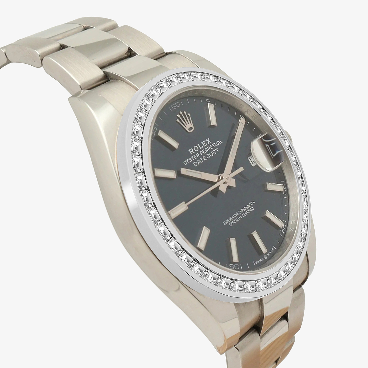 Additional Image 2 for  2 7/8 ctw Trapezoid Lab Grown Diamond  Rolex Watch