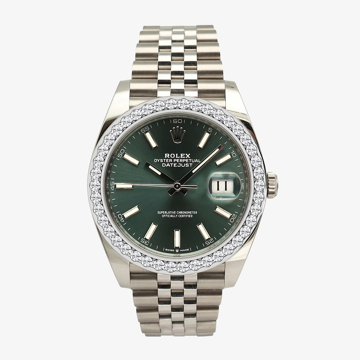 3 ctw Round Lab Grown Diamond  Rolex Watch
